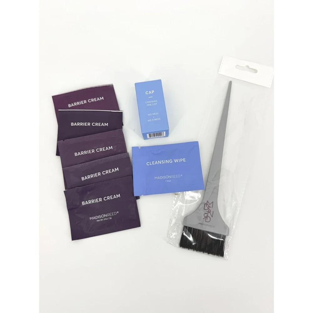 Madison Reed Hair Color Accessories Kit Brush Barrier Cream Cleansing Wipe Cap